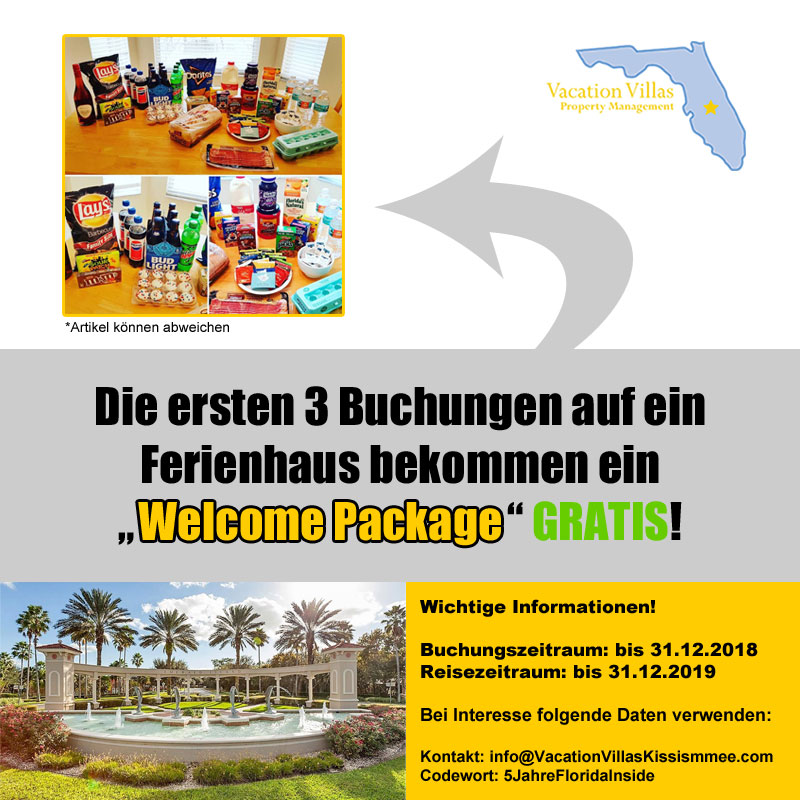 Welcome Package - Ferienhaus Florida